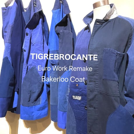 TigreBrocante"euro work remake bakerloo coat"(navy asst) M-size