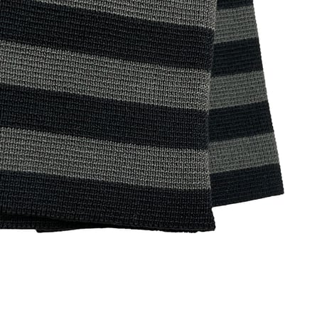 eyya"cotton knit crew neck "(black×charcoal)unisex
