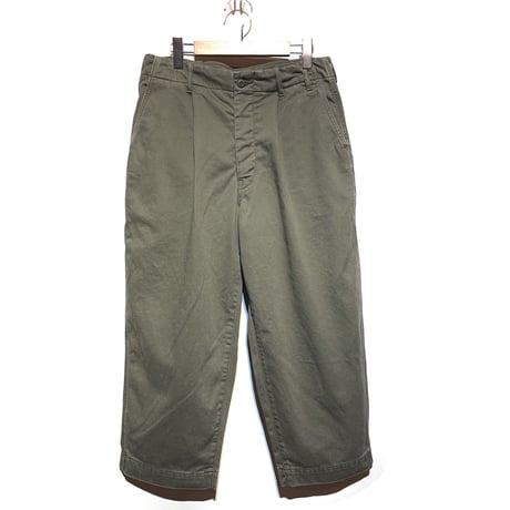 FUNSET OF ART “military satin fool pants"(olive)unisex