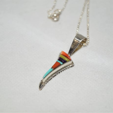 indian jewelry "David Tune(navajo)"multi inlay top
