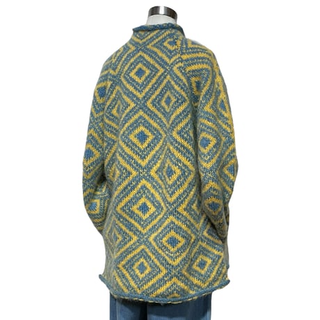 Slow Hands"nordic roll neck mohair knit"(teal)unisex