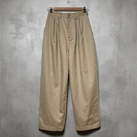 CAERULA PER LIGHTS"chino tuck pants"(beige)unisex