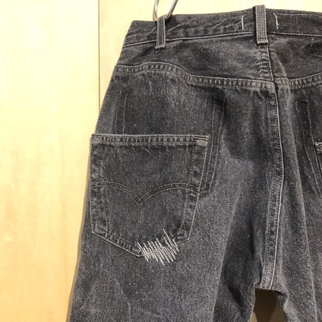 KNIFEWING"USA501 tuck tapered wide pants"S-A (black) unisex
