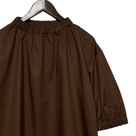 TigreBrocante"80typewriter fulffy stretch blouse"(brown)women's