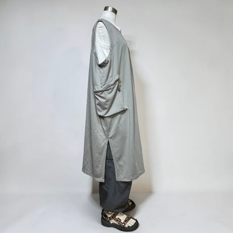 dip ltd "polyester zip pocket onepiece" (gray)women's