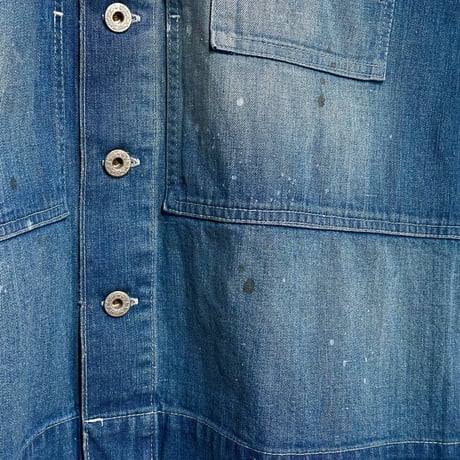 H.UNIT "Denim P-44 jacket used wash" (indigo) unisex