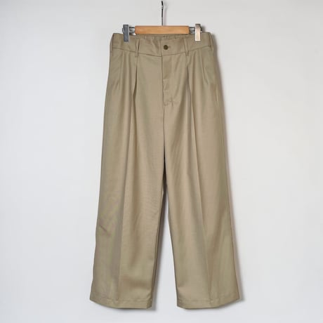 amne "GABARDINE whale's slacks" (beige) unisex