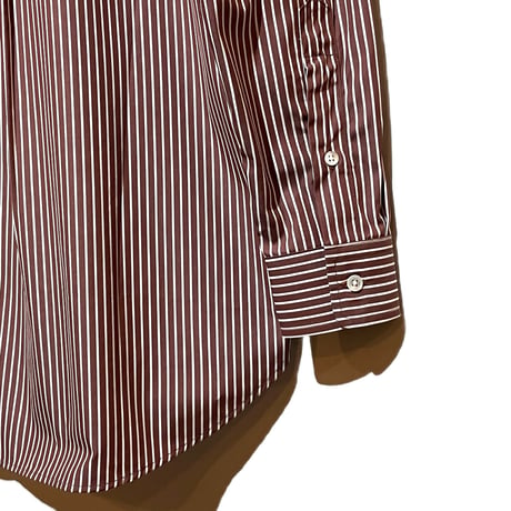 amne "stripe BC L/S shirts" (bordeaux) unisex