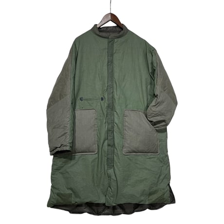 Slow Hands "recycle tent yeti down coat"(olive×olive)S-unisex