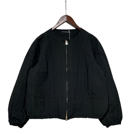 TigreBrocante"cotton nylon washer no collar jacket(black)women's