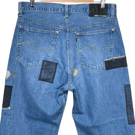 TigreBrocante"12,75oz denim big 5pocket pants“(hand damage)unisex.L