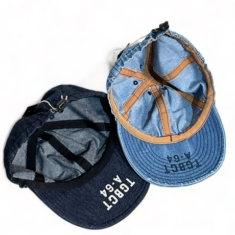 TigreBrocante"10oz denim&cotton satin A-64 cap (unisex)