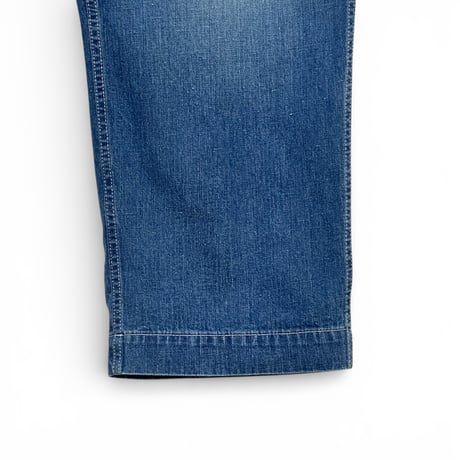 H.UNIT "Denim fatigue pants used wash" (indigo) unisex