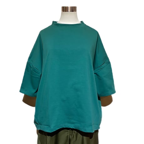 Linen ya"delave quater sleeve T-shirs"(green)women's