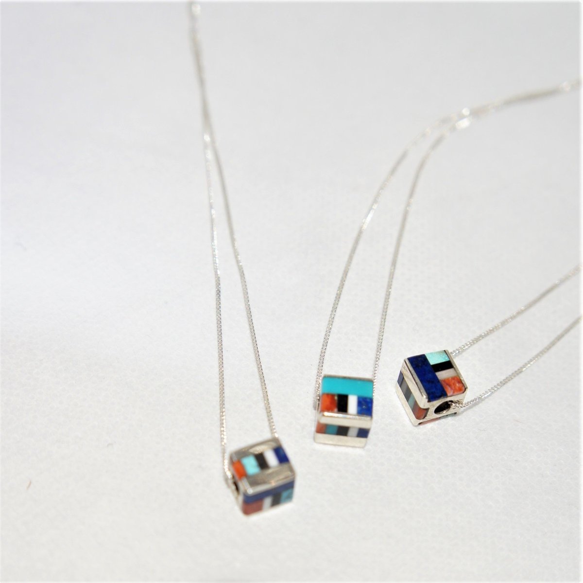 【希少】インディアンジュエリー　Kris Sekaquaptewa キューブ indian jewelry 