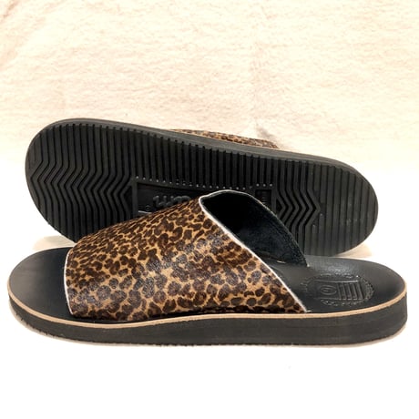 SANDALMAN "slider" (cow hair&chrome excel leather) men's
