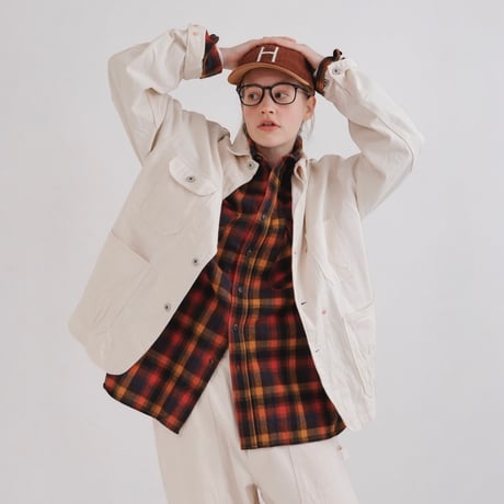 H.UNIT "denim coveralls one wash" (kinari) unisex