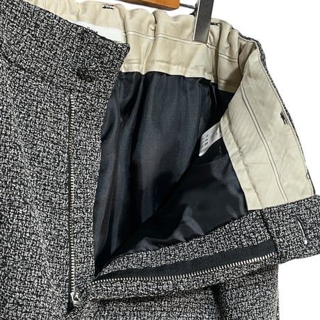 amne "TWEED eel's slacks" (black white) unisex