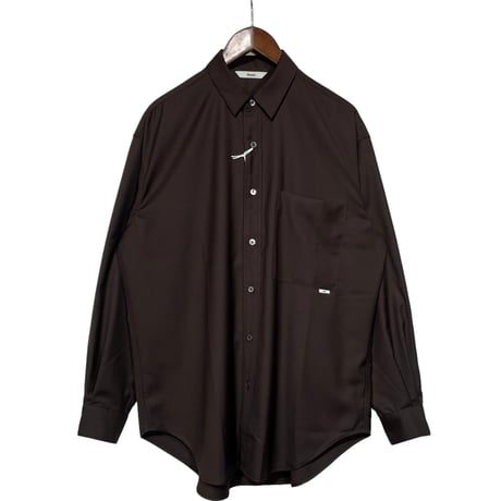 amne "GABADINE" classic shirts (chocolate)unisex