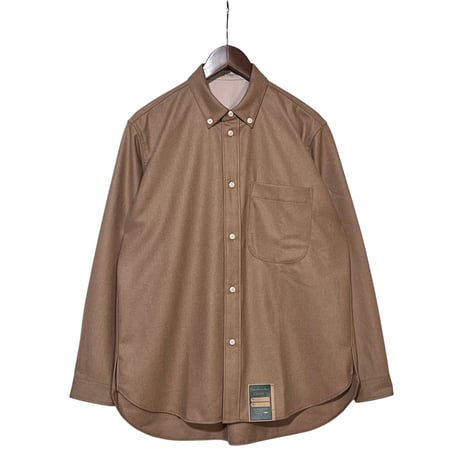 ASEEDONCLOUD"Handwerker wool flannel HW basic shirts"(camel)unisex