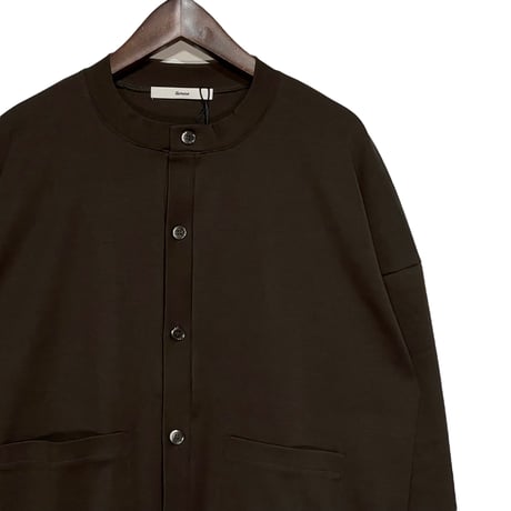 amne CIRCULAR RIB crew cardigan (brown)unisex