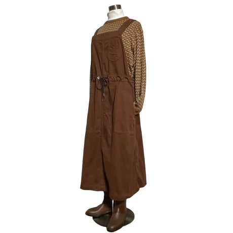 TigreBrocante"pure chamois twill string jumper skirt"(camel)women's