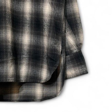 H.UNIT"Flannel check shirt"(black) unisex