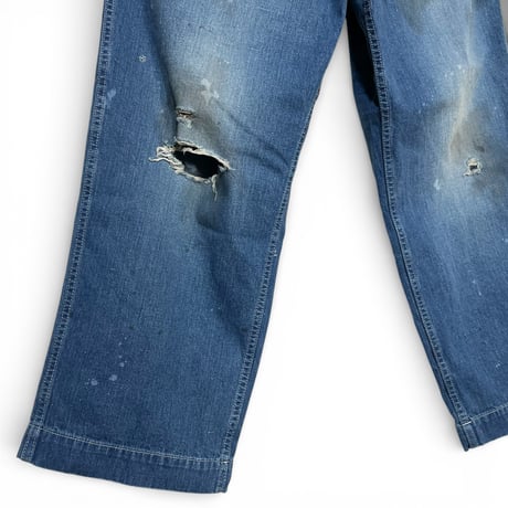 H.UNIT "Denim fatigue pants customize" (indigo) unisex