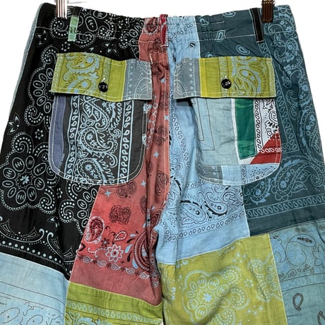 Slow Hands ”bandana patchwork army pants" (unisex)size-MA