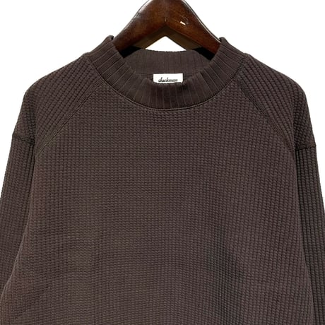 Jackman"cotton waffle mid neck"(smoke wood)unisex