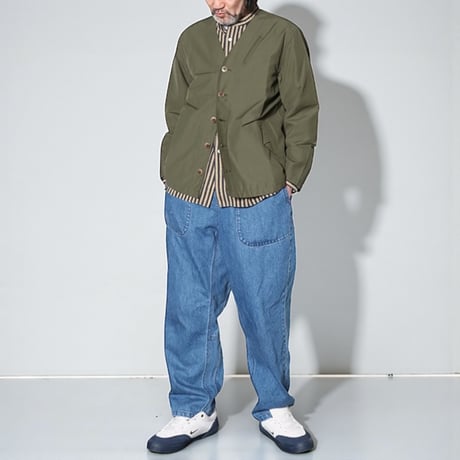 TigreBrocante"cotton nylon grosgrain flap cardigan"(khaki)unisex