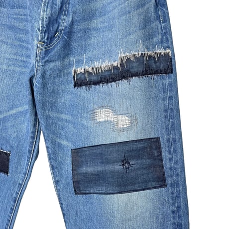 TigreBrocante"12,75oz denim big 5pocket pants“(hand damage)unisex.S