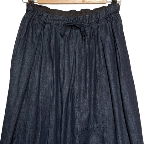TigreBrocante"6oz denim barrel long  skirt"(indigo)women's