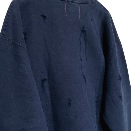 SUBTLE Re label "used damage sweat" (unisex) D