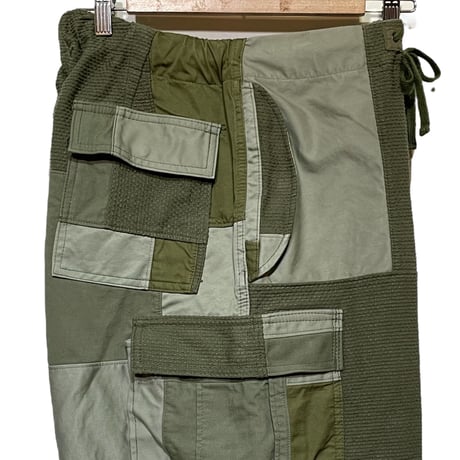 FUNSET OF ART "military patchwork ballon cargo pants"(khaki)unisex-S
