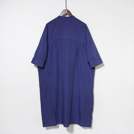 TigreBrocante"cotton×linen buck tuck long onepiece"(purple blue)women's