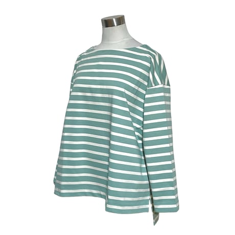 amne "BORDER"gride basque (green×natural)unisex