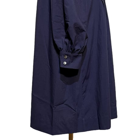 Linen ya"pin tuck blouse P/O"(navy)women's