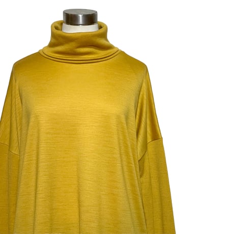 CAERULA PER LIGHTS"washable wool jersey high neck pull"(yellow) women's