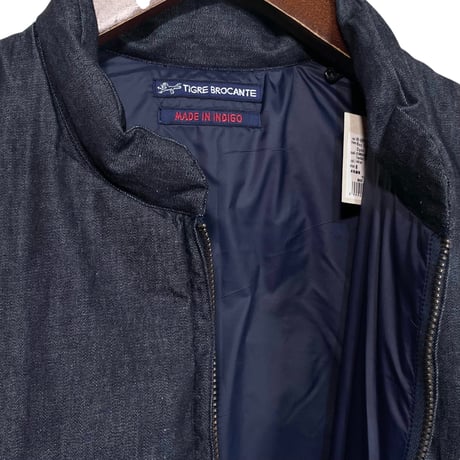 TigreBrocante"6oz denim open zip down vest"(indigo)unisex