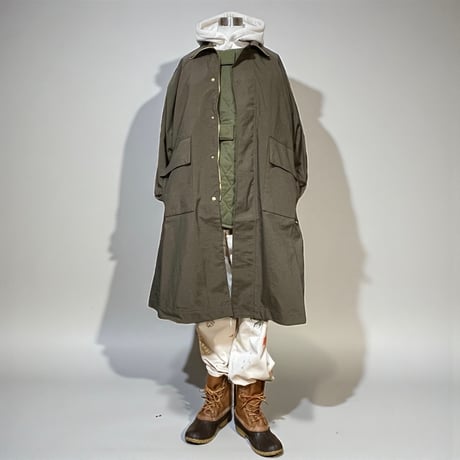 amne "nylon OX covered coat" (olive) unisex