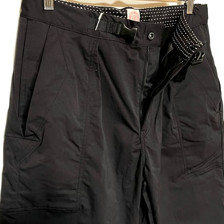 FUNSET OF ART "nylon gabardine HAKAMA stretch climbing pants"(black)unisex