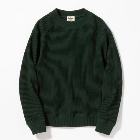 Jackman"cotton waffle mid neck"(dark green) unisex