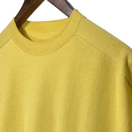 Linen ya(as it is)"crewneck short sleeve cotton knit"(yellow)women's
