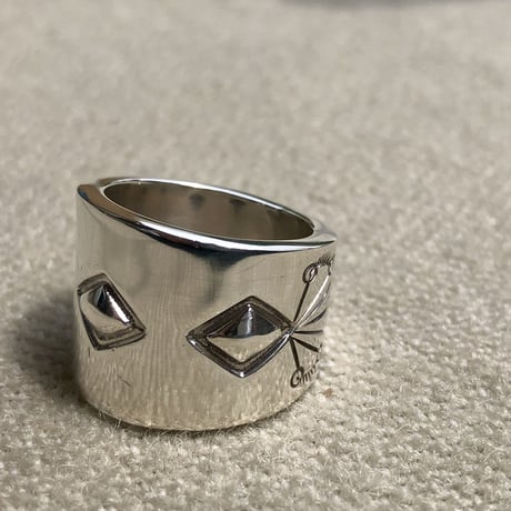 indian jewelry "Herman Smith (navajo)" 10gauge silver ring