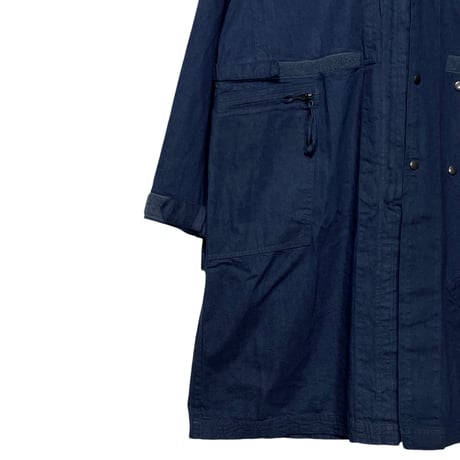 MOBTARIA"flight long coat"(indigo) unisex