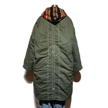 Slow Hands "recycle tent down coat for ARCHIVE"(olive)S-B unisex