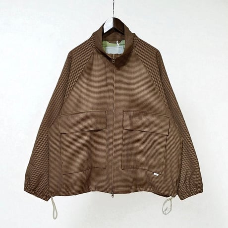 amne"NON MULESED CHECK"covered blouson(brown)unisex