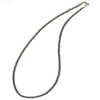 indian jewelry "Erika Nicolas Begay navajo pearl necklace oxidized” (3mm×75cm)