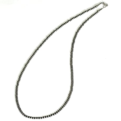 indian jewelry "Erika Nicolas Begay navajo pearl necklace oxidized” (3mm×75cm)